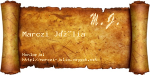 Marczi Júlia névjegykártya