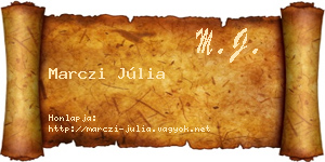 Marczi Júlia névjegykártya