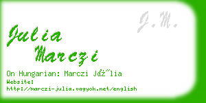 julia marczi business card